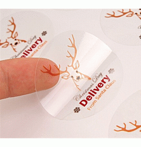 Nhãn decal nhựa trong suốt dạng tròn (300-500 nhãn)